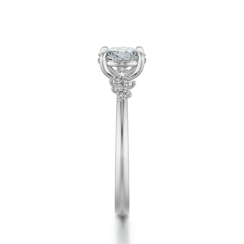 Pierścionek owalny diament białe złoto 0.60 ct. SBPZ_053